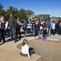 Supporters Line Up For Romney