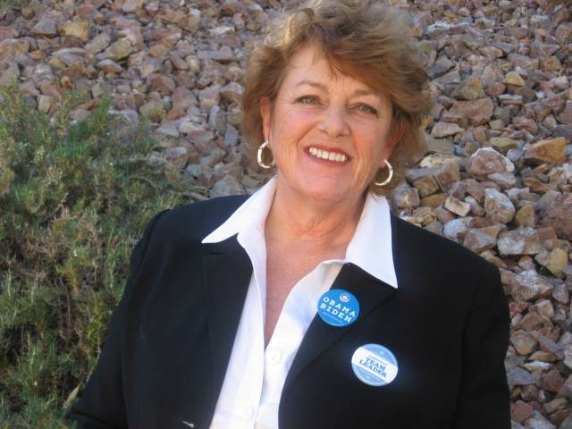 Democratic campaign volunteer Pat Sutherland, Friday, Oct. 26, 2012.
