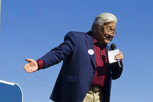 California Congressman Mike Honda speaks during an Asian American and Pacific Islander early voting rally for President Obama at the Chinatown Mall on Saturday, Oct. 27, 2012.