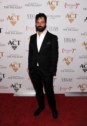 Simon Hammerstein arrives at the grand opening of his the Act and David Furnish's 50th birthday celebration hosted by husband Sir Elton John at the Palazzo on Saturday, Oct. 27, 2012.
