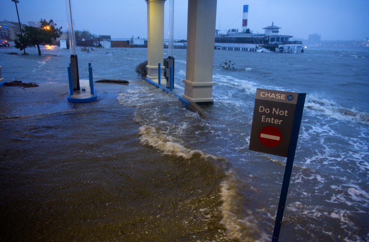 Long Branch, NJ : Heavy Storm Overtakes the Long Branch Boardwalk