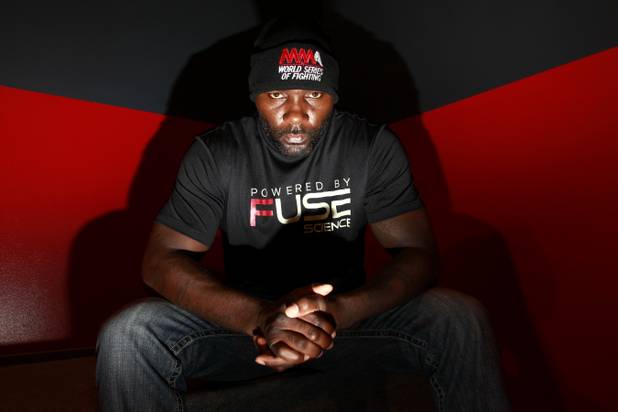MMA light heavyweight Anthony Johnson is seen in the offices of World Series of Fighting, Oct. 31, 2012. Johnson is fighting D.J. Linderman in the co-main event of the WSOF's inaugural card.