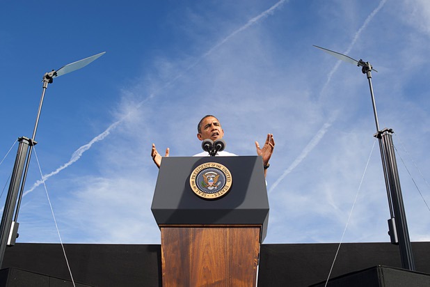 President Barack Obama speaks at a campaign rally at the Cheyenne Sports Complex near the College of Southern Nevada in North Las Vegas Thursday, Nov. 1, 2012.