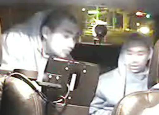 Two men are being sought after they robbed a cab driver Wednesday night.