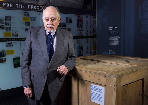 G. Robert Blakey poses at the Mob Museum in downtown Las Vegas Tuesday, Nov. 13, 2012.