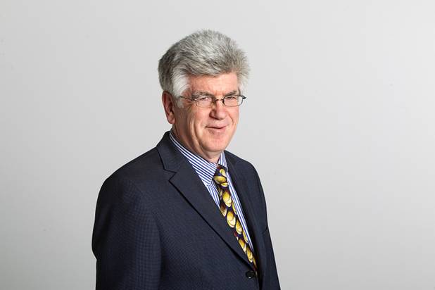 Stephen Brown, UNLV professor of economics, poses before an economic roundtable discussion at the Las Vegas Sun Wednesday, November 14, 2012.