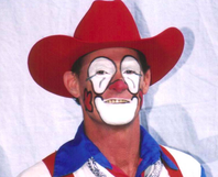 Rodeo clown Keith Isley.