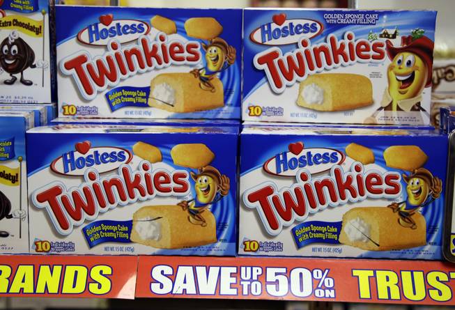 Hostess Twinkies on display at a grocery store in Santa Clara, Calif., Wednesday, Jan. 11, 2012.