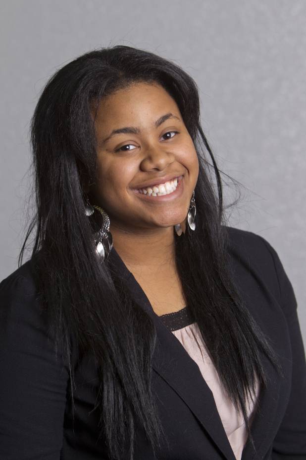 Aquilla Ossain of Canyon Springs High School, a 2012 Las Vegas Sun Youth Forum representative, poses during the annual Sun Youth Forum at the Las Vegas Convention Center Tuesday, November 20, 2012.