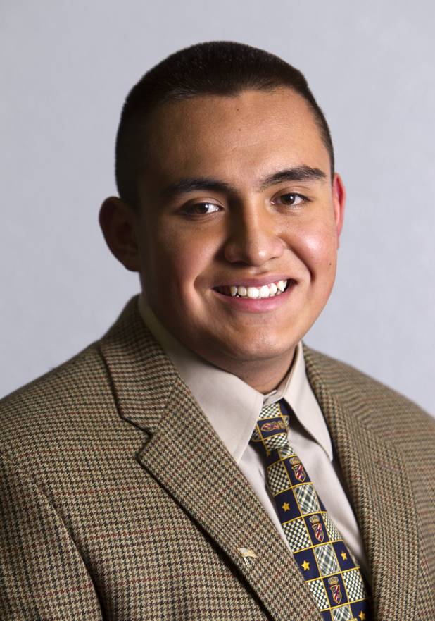 Francisco Rodriguez of Silverado High School, a 2012 Las Vegas Sun Youth Forum representative, poses during the annual Sun Youth Forum at the Las Vegas Convention Center Tuesday, November 20, 2012.