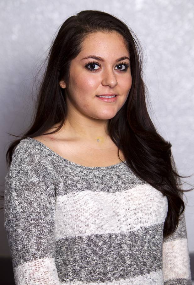 Allie Rizzo of Liberty High School poses after winning  college scholarship during the annual Las Vegas Sun Youth Forum at the Las Vegas Convention Center Tuesday, November 20, 2012. Rizzo won a scholarship donated by Congresswoman Shelley Berkley.