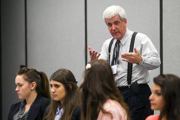 District Court Judge Frank Sullivan moderates a discussion during the annual Las Vegas Sun Youth Forum at the Las Vegas Convention Center Tuesday, November 20, 2012.