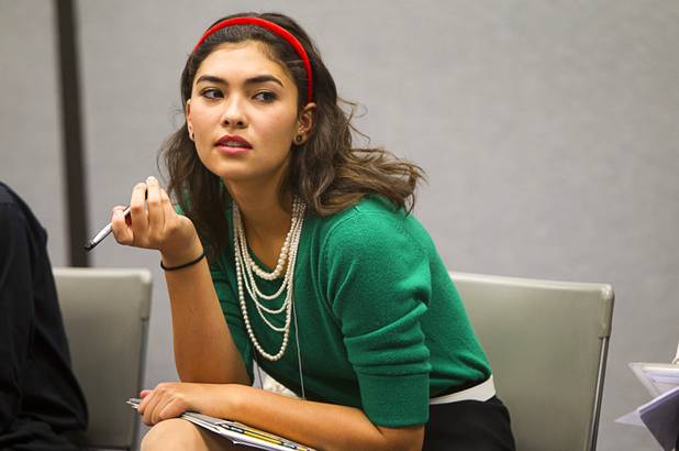 Sydney Schafer of the Las Vegas Academy listens to a discussion during the annual Las Vegas Sun Youth Forum at the Las Vegas Convention Center Tuesday, November 20, 2012.
