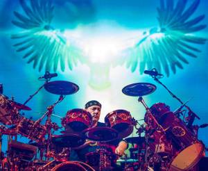 Rush drummer Neil Peart performs during the band's show at MGM Grand Garden Arena on Friday, Nov. 23, 2012.