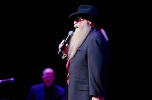 Dusty Hill of ZZ Top, 2012 Memphis Music Hall of Fame inductees, performs “Jailhouse Rock” as a tribute to fellow inductee Elvis Presley at the Nov. 29 Hall of Fame Induction Ceremony. 