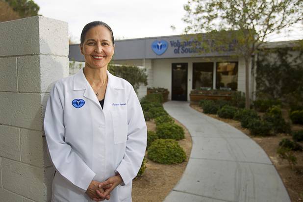Dr. Florence Jameson poses outside the Volunteers in Medicine of Southern Nevada clinic near Tropicana Avenue and McLeod Drive Wednesday, December 5, 2012. The group is raising funds to build a new clinic in downtown Las Vegas.