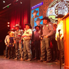 Team ropers at the buckle ceremony Thursday night at the Wrangler NFR.