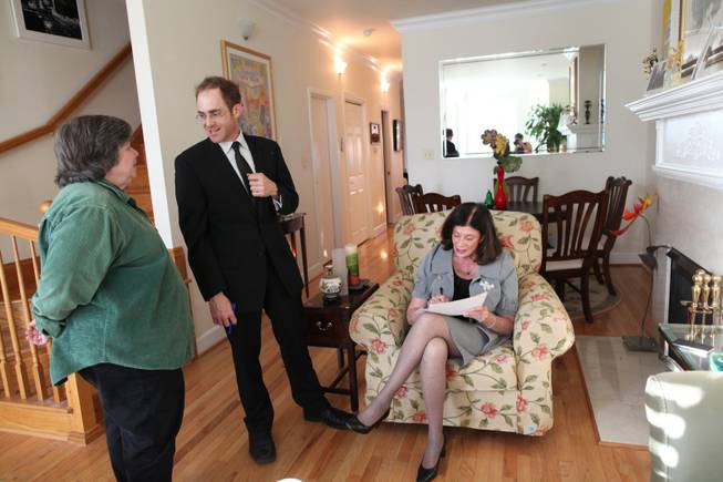 Rep. Shelley Berkley conducts office business in her home on Capitol Hill. After her failed Senate bid, the house has been put up for sale.