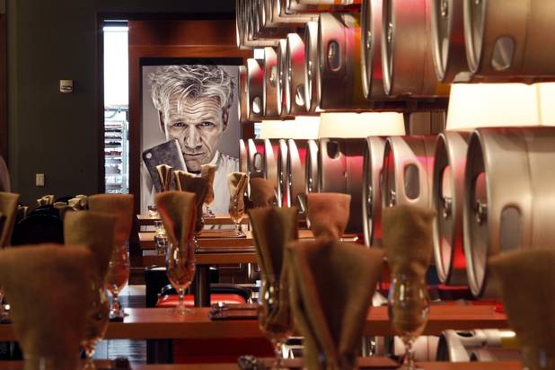 A view of the Gordon Ramsay Pub & Grill in Caesars Palace Monday, Dec. 17, 2012.