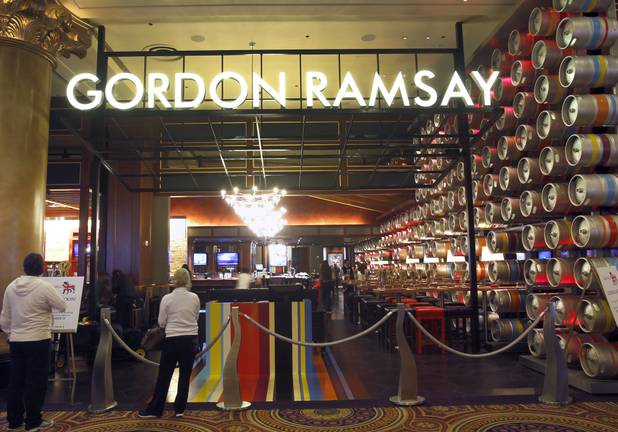 A view of the Gordon Ramsay Pub & Grill in Caesars Palace Monday, Dec. 17, 2012.