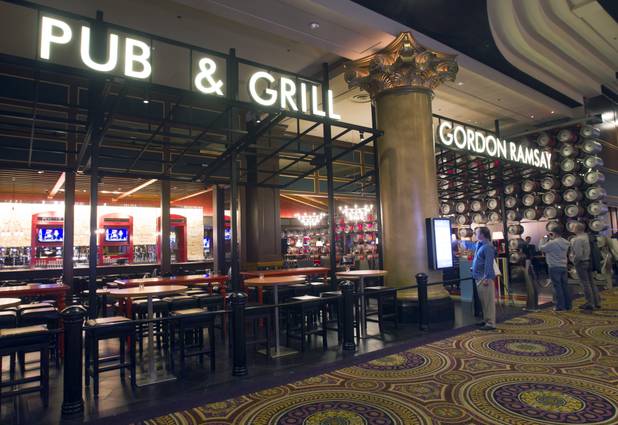 A view of the Gordon Ramsay Pub & Grill in Caesars Palace Monday, Dec. 17, 2012.
