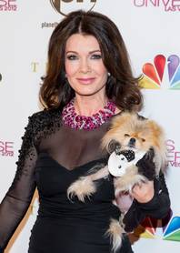 Lisa Vanderpump and Gigi arrive the 2012 Miss Universe Pageant at Planet Hollywood on Wednesday, Dec. 19, 2012.