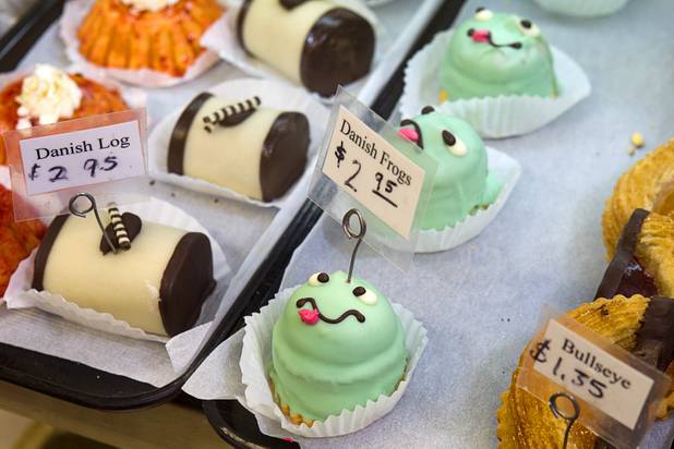 Pastries are displayed at Chef Flemmings Bake Shop, a European-style bakery, on Water Street in downtown Henderson Thursday, Dec. 20, 2012.