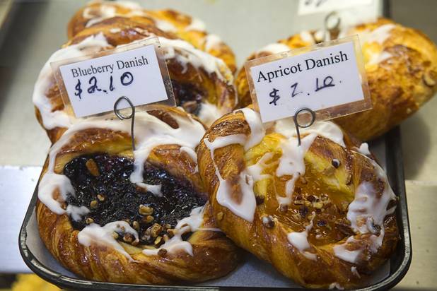 Pastries are displayed at Chef Flemmings Bake Shop, a European-style bakery, on Water Street in downtown Henderson Thursday, Dec. 20, 2012.