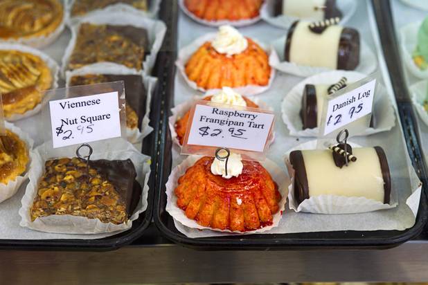 Pastries are displayed at Chef Flemmings Bake Shop, a European-style bakery, on Water Street in downtown Henderson Thursday, Dec. 20, 2012.