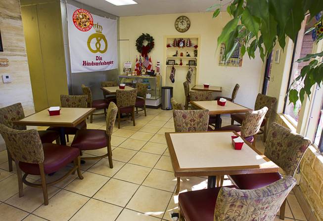 Chef Flemmings Bake Shop, a European-style bakery, on Water Street in downtown Henderson, offers seating for customer to enjoy pastries and coffee on site.