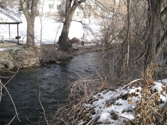The Portneuf River, as seen from the Lava Hot Springs Inn on Saturday, Dec. 22, 2012.