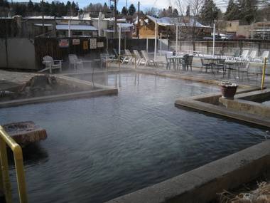 One of the hot pools at Lava Hot Springs Inn, Saturday, Dec. 22, 2012.