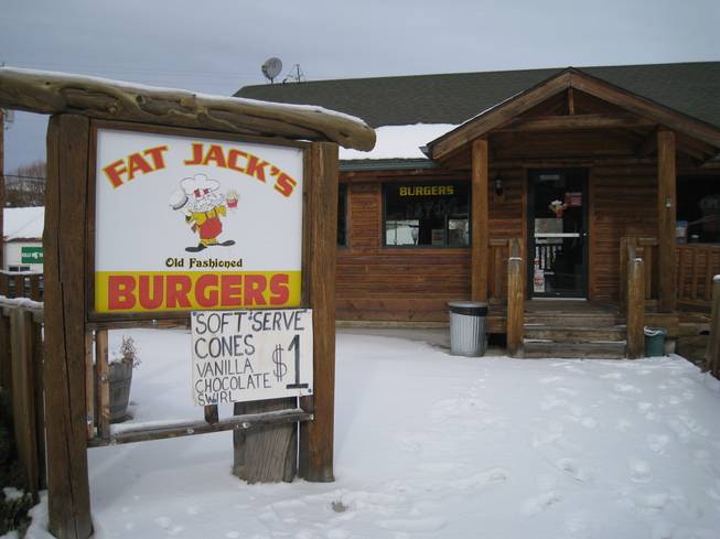 Fat Jack's hamburgers. which is open at times, and closed at others, Saturday, Dec. 22, 2012.