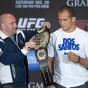 Junior Dos Santos and Cain Velasquez at UFC155 News Conference