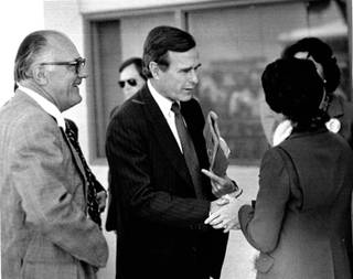 Vice President George H.W. Bush visits Las Vegas in 1981.