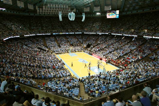 UNLV takes on North Carolina during their game Saturday, Dec. 29, 2012 at the Dean Smith Center in Chapel Hill, N.C.