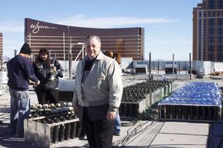 Felix Grucci Jr., who recently handed over ownership of Fireworks by Grucci to a nephew, poses for a picture on the Treasure Island rooftop where the technician crew finishes preparations for the New Year's Eve 2012 fireworks show, Monday, Dec. 31.