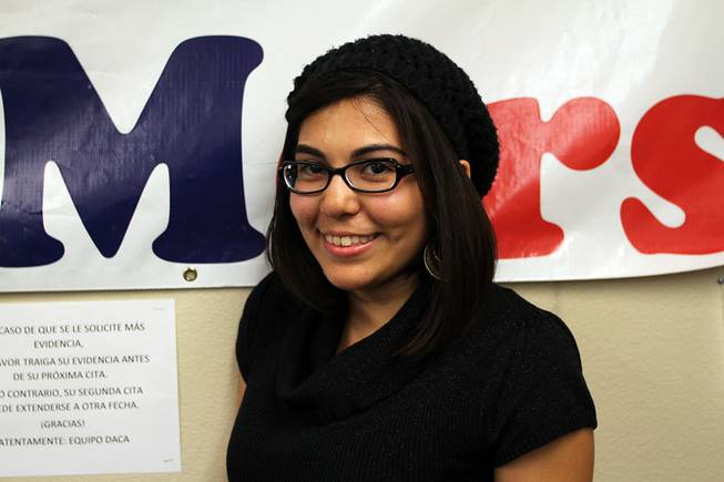 Blanca Gamez, UNLV student, who was brought to Las Vegas by her parents when she was 7 months old from Sonora, Mexico.