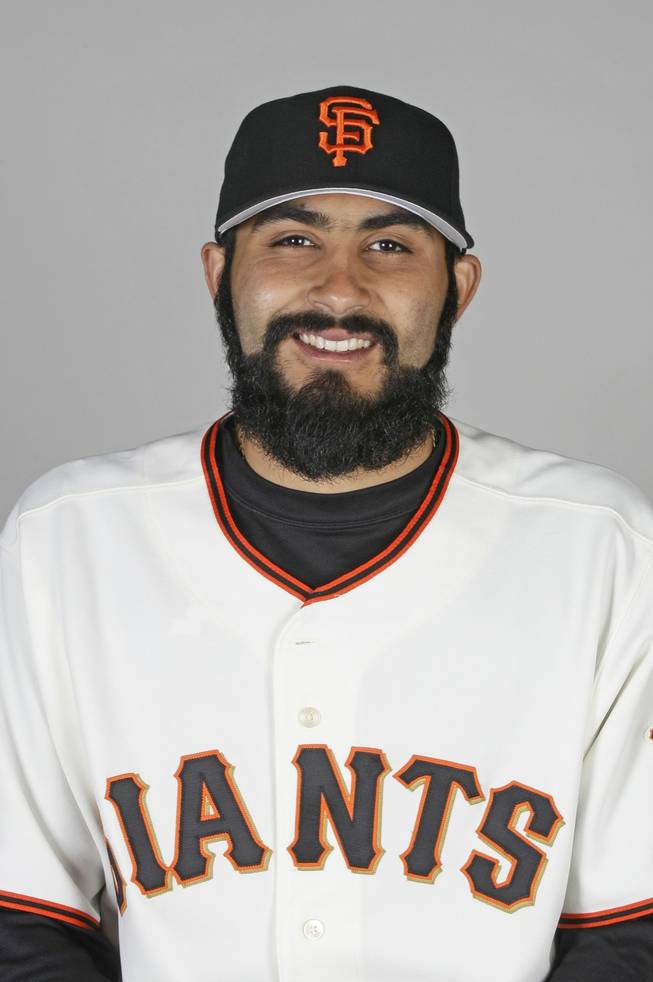 This is a 2011 photo of Sergio Romo of the San Francisco Giants baseball team. 