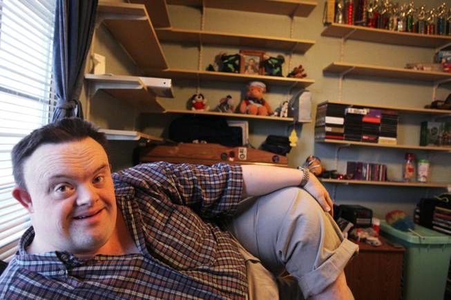 Kevin Case inside his room at New Vista Ranch in Las Vegas on Monday, January 7, 2013.
