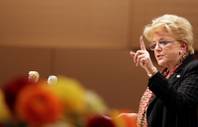 Mayor Carolyn Goodman delivers the State of the City address at Las Vegas City Hall on Thursday, January 10, 2013.