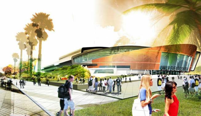 A rendering of the UNLV Now mega-events center.