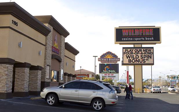 A exterior view of the Wildfire casino and sports book at the southwest corner of Sunset Road and Marks Street in Henderson Sunday, January 13, 2013.