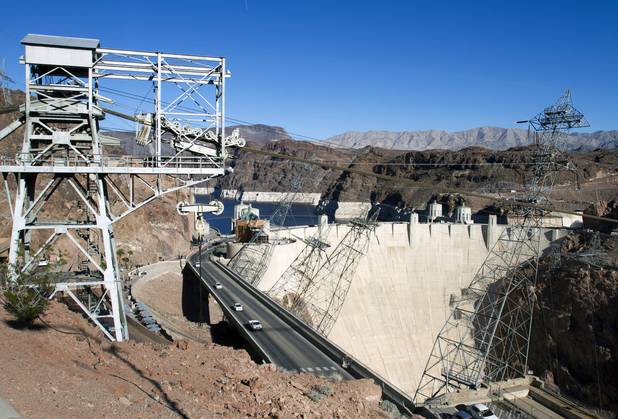 A view of the Hoover Dam Wednesday, January 16, 2013.