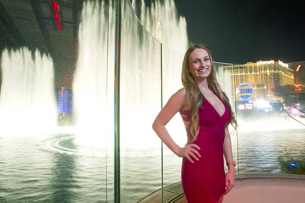 Cocktail waitress and sports handicapper Kelly Stewart at Hyde Bellagio on Thursday, Jan. 17, 2013.