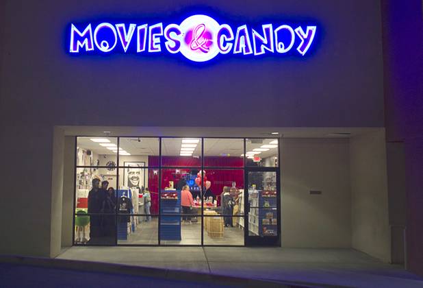 The exterior of Movies & Candy, 10895 S. Eastern Ave., Thursday, January 17, 2013. Movie fan Trevor Layne opened the video shop last November when his house started overflowing with movies.