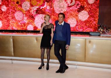 Andrea and Steve Wynn at the grand opening of Andrea’s at the Encore on Wednesday, Jan. 16, 2013.