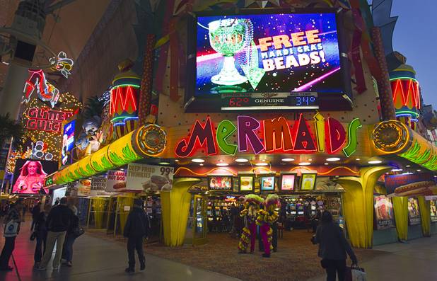 An exterior view of Mermaids in downtown Las Vegas, Sunday, Jan. 20, 2013.