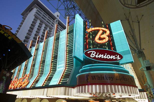 An exterior view of Binon's casino in downtown Las Vegas, Sunday, Jan. 20, 2013.