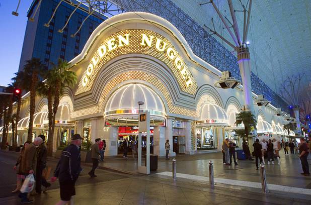 An exterior view of the Golden Nugget in downtown Las Vegas on Sunday, Jan. 20, 2013.